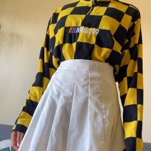 Checkered long sleeve top